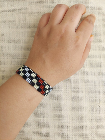 Multisquare Bead Loom Bracelet